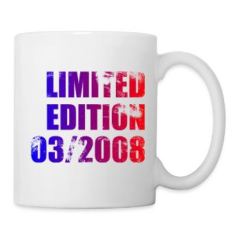 18e anniversaire Édition Limitée 03/2008 - Mug blanc - blanc - Droite