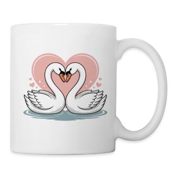 Love Wins - Swans Valentine's Day - Mug - white - Right