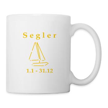Segeln Segler Segelboot Kapitän Sternzeichen  - Tasse - Weiß - Rechts