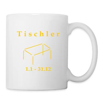 Métier de charpentier du zodiaque - Mug blanc - blanc - Droite