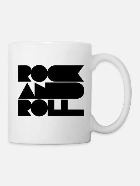 Rock'n'Roll-Logo-Design - Tasse - Weiß