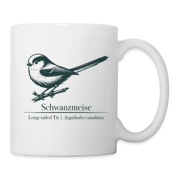 Long-tailed Silhouette | Ornithology | Drawing - Mug - white - Right
