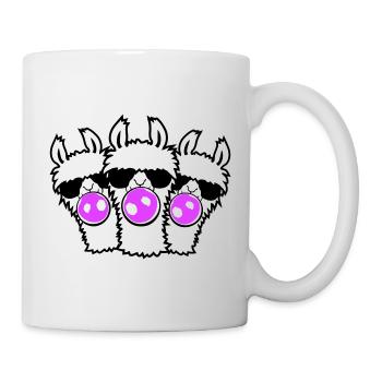 Trois lamas Lunettes de Soleil Chewing-Gum Groupe Mignon - Mug blanc - blanc - Droite
