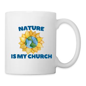 Earth Globe Sonnenblumen-Naturkirche - Tasse - Weiß - Rechts