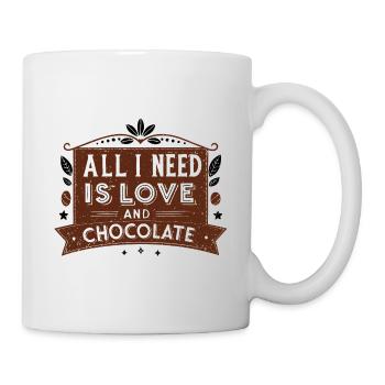 all i need is love and chocolate - Mug - white - Right