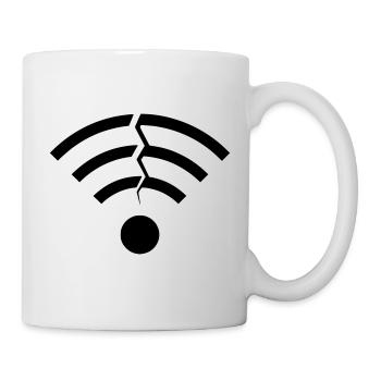 Broken Wi-Fi signal crack - Mug - white - Right
