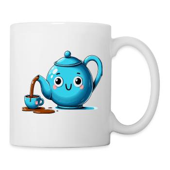 Kawaii Teekanne Lächelnde Teestunde - Tasse - Weiß - Rechts