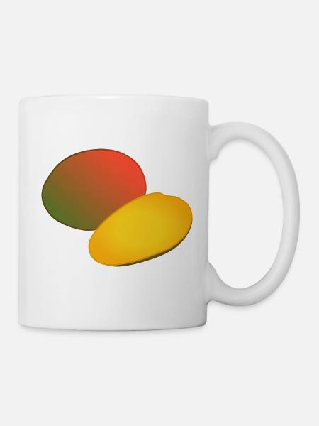 Tropischer Mango-Duo-Farbverlauf - Tasse - Weiß