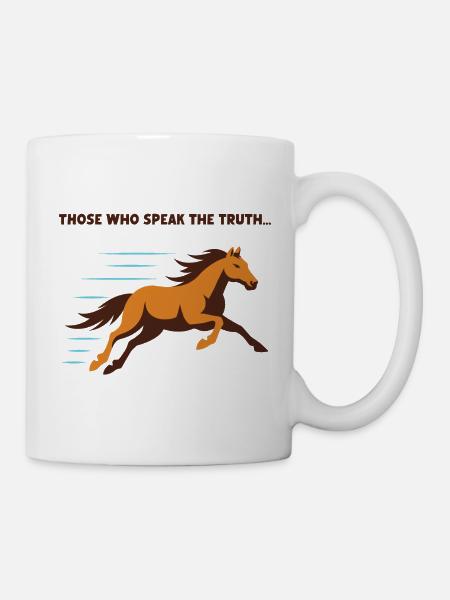 Galopp der Wahrheit - Tasse - Weiß