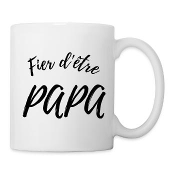 Fier d'être papa - élégant - Mug blanc - blanc - Droite