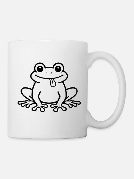 Kröte Comic Frosch - Tasse - Weiß