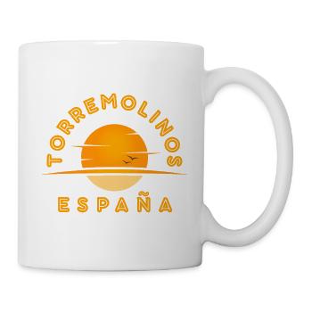 Emblème du coucher de soleil de Torremolinos - Mug blanc - blanc - Droite