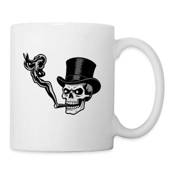 RICH SKULL #1 - black & white - Mug - white - Right