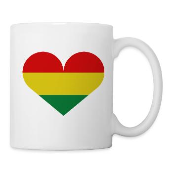 Bolivianische Herzflagge - Tasse - Weiß - Rechts