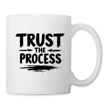 Faites confiance au processus : Lettrage avec graphisme flèche - Mug blanc - blanc - Droite
