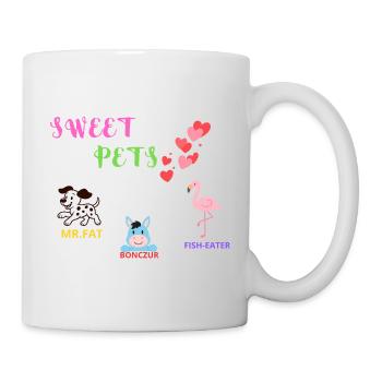 Doux animaux de compagnie – Enfants amis animaux - Mug blanc - blanc - Droite