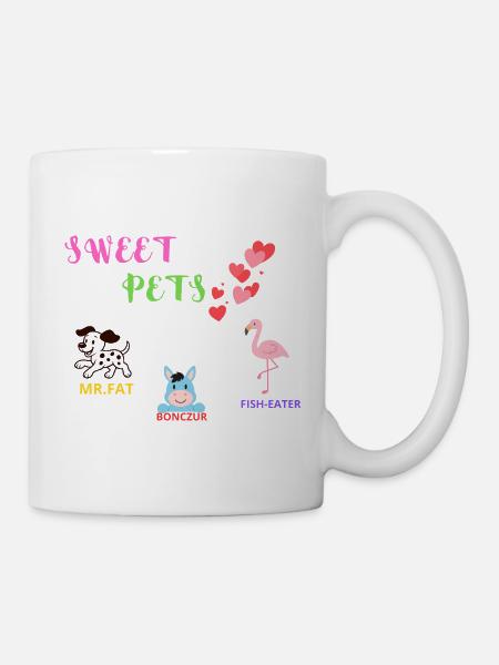 Doux animaux de compagnie – Enfants amis animaux - Mug blanc - blanc