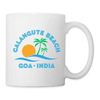 Goa Sunrise Calangute Strandpalmen - Tasse - Weiß - Rechts