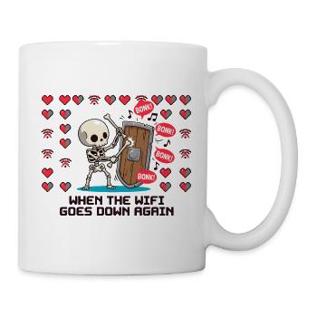 Si le Wi-Fi tombe en panne à nouveau - Mug blanc - blanc - Droite
