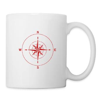 Find Your True North Kompass Kompassrose Symbol - Tasse - Weiß - Rechts