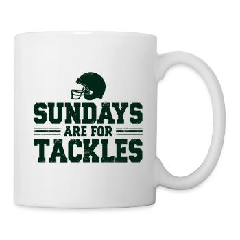 Sundays are for Tackles Football Fan Sport - Mug - white - Right