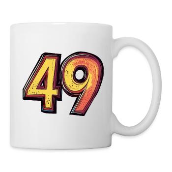 49 Zahl Bunt - Tasse - Weiß - Rechts