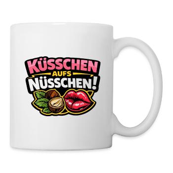 Bisous sur la noix – Baiser espiègle en disant - Mug blanc - blanc - Droite