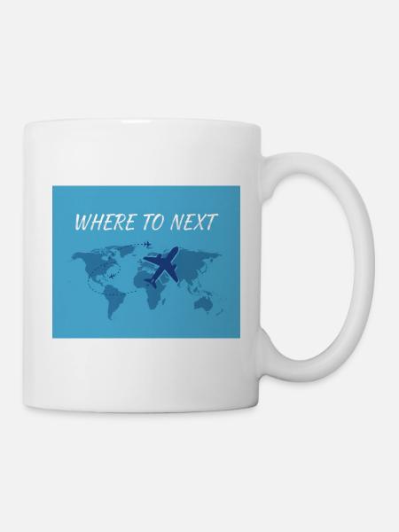 Où faire la prochaine tournée mondiale, voyage - Mug blanc - blanc