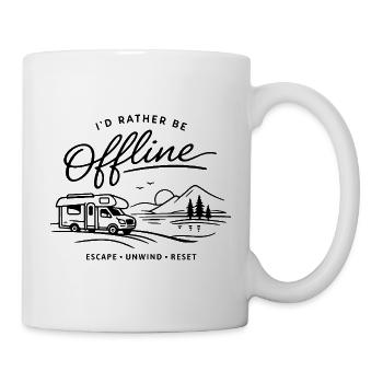 Je préfère être hors ligne | Camper Outdoor - Mug blanc - blanc - Droite