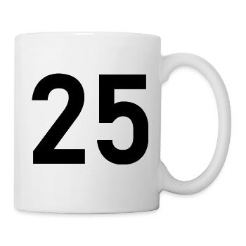 25. 25 YEARS. 25th ANNIVERSARY. 25 YEARS ANNIVERSARY. - Mug - white - Right