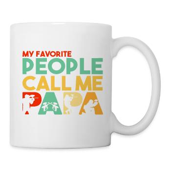 Paintball Papa Retro Hobbyist Silhouette Art - Tasse - Weiß - Rechts