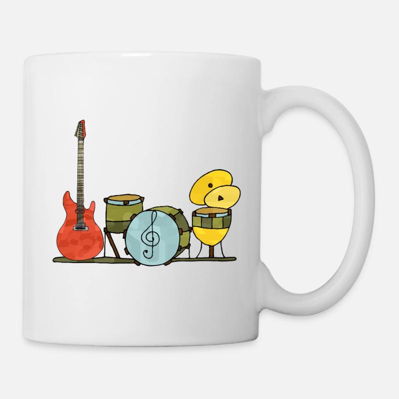 Musikinstrumente - Tasse - Weiß
