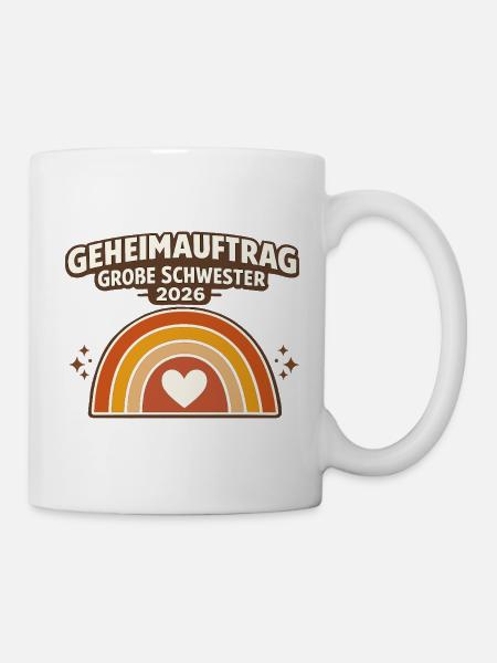 Geheimauftrag große Schwester 2026 - Tasse - Weiß