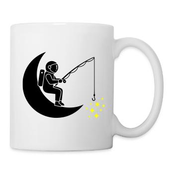 Lune Étoile de pêche pour astronautes - Mug blanc - blanc - Droite