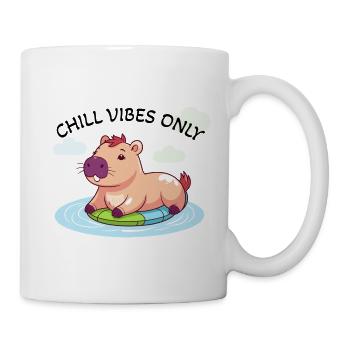 Cute Capybara - Water Glow on Surfboard - Mug - white - Right