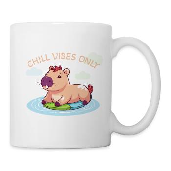 Cute Capybara - Capybara on Surfboard - Mug - white - Right