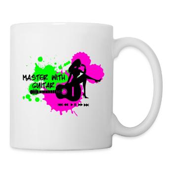 Master à la guitare - Green Pink - Mug blanc - blanc - Droite
