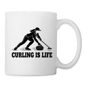 Curling Is Life Winter Sports Fan - Mug blanc - blanc - Droite