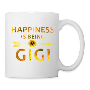 Glück ist, eine Gigi-Sonnenblume zu sein - Tasse - Weiß - Rechts