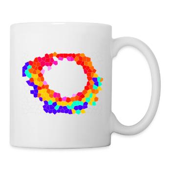 Voronoi Mosaic Orbit - Tasse - Weiß - Rechts