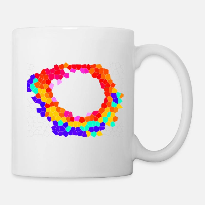 Voronoi Mosaic Orbit - Mug - white