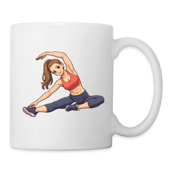 Motif de la posture de fitness flexible - Mug blanc - blanc - Droite