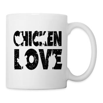 Fans de poulet - Coq - Coq - Poulet fleur - Bio - Mug blanc - blanc - Droite