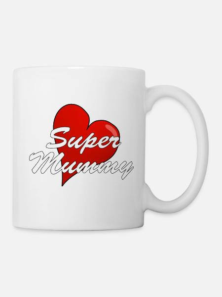 SUPER MUMMY - Tasse - Weiß
