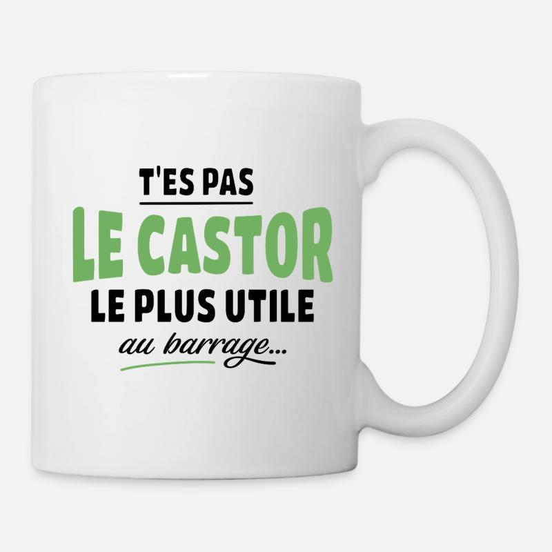 Le Castor Vert Typographie - Mug blanc - blanc