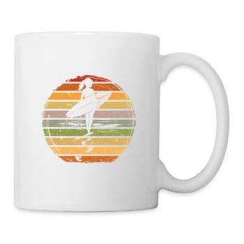 Surfer Girl Retro Vintage Sunset - Mug - white - Right