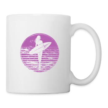 Surfer Retro Vintage Sunset Beach - Mug - white - Right