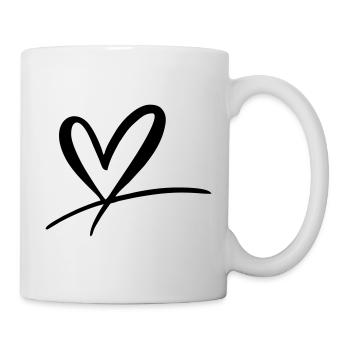 Cœur - Mug blanc - blanc - Droite
