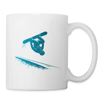 Slopestyle Salto Freestyle Winter Sports Action - Mug - white - Right