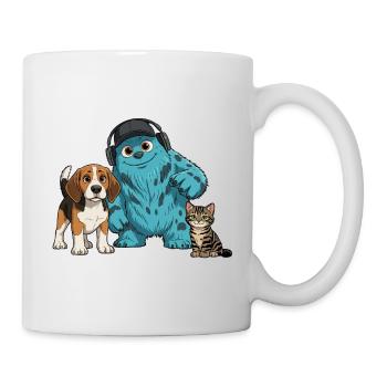 Fluffonster Fluffo & Friends: Lucky & Funtik - Tasse - Weiß - Rechts